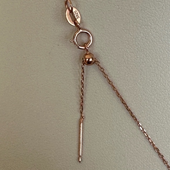 10.5mm White Cultured Pearl 14K ROSE Gold Necklace - 18 Inches (Adjustable) - Picture 7 of 10